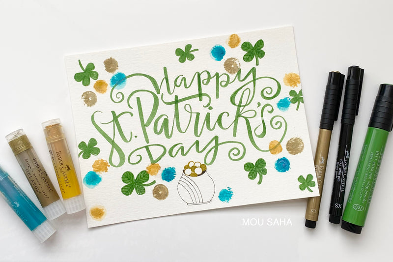 Happy St. Patricks Day hand lettering