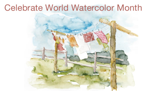 Watercolor Clothing Line Painting