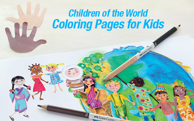 Children of the World Coloring Pages for Kids