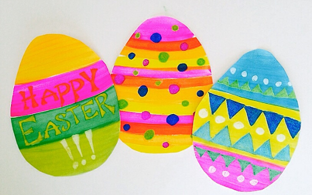 Easter Crayon Resist Art Activity - Busy Toddler