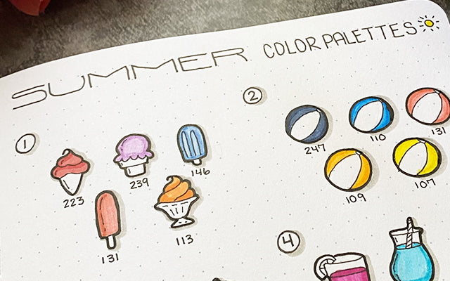 Bullet Journal Summer Color Palettes