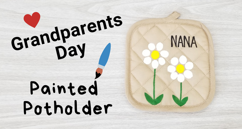 Grandparents Day Painted Pot Holder