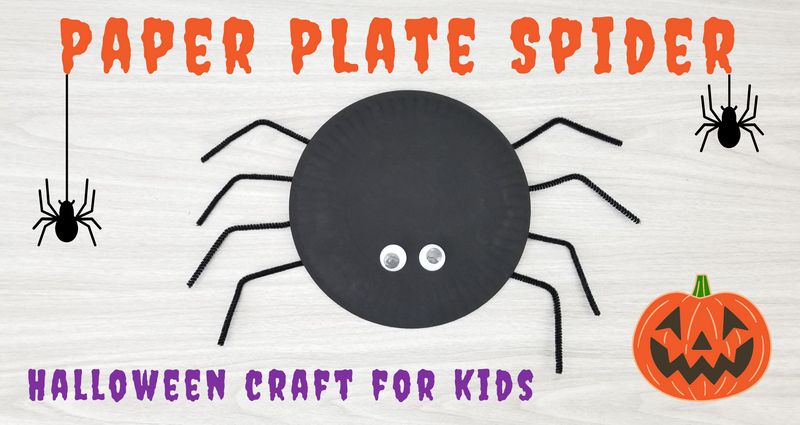 Paper Plate Spider - Halloween Craft for Kids