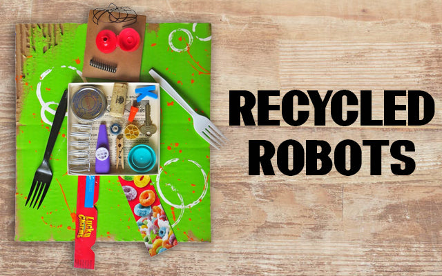 Recycled Robots Earth Day Craft for Kids