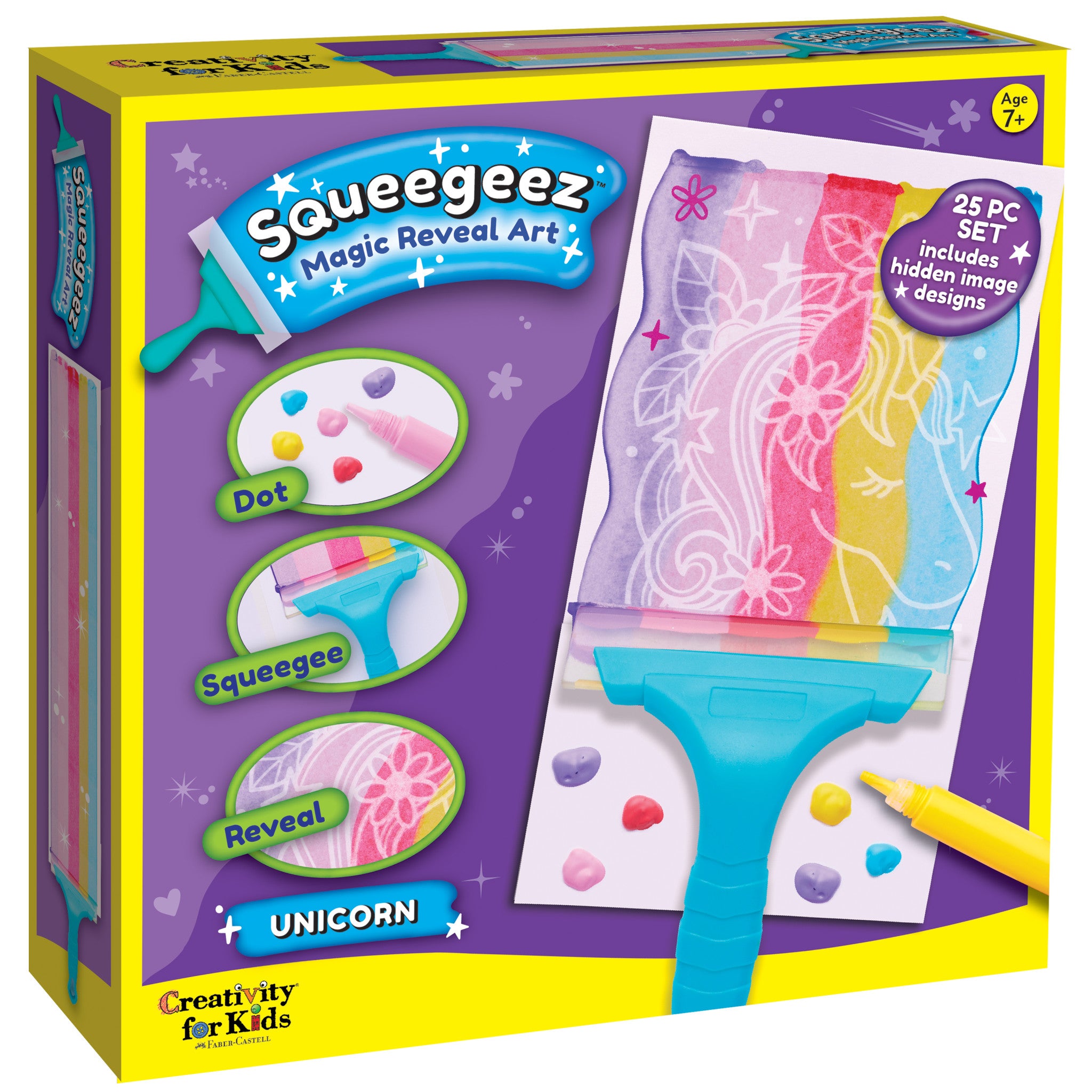 Scribbles Roller Kit, Kid Safe, Permanent Finger Paint, 7 Piece Set, Rainbow