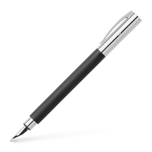 Ambition Fountain Pen, Black Resin - Broad