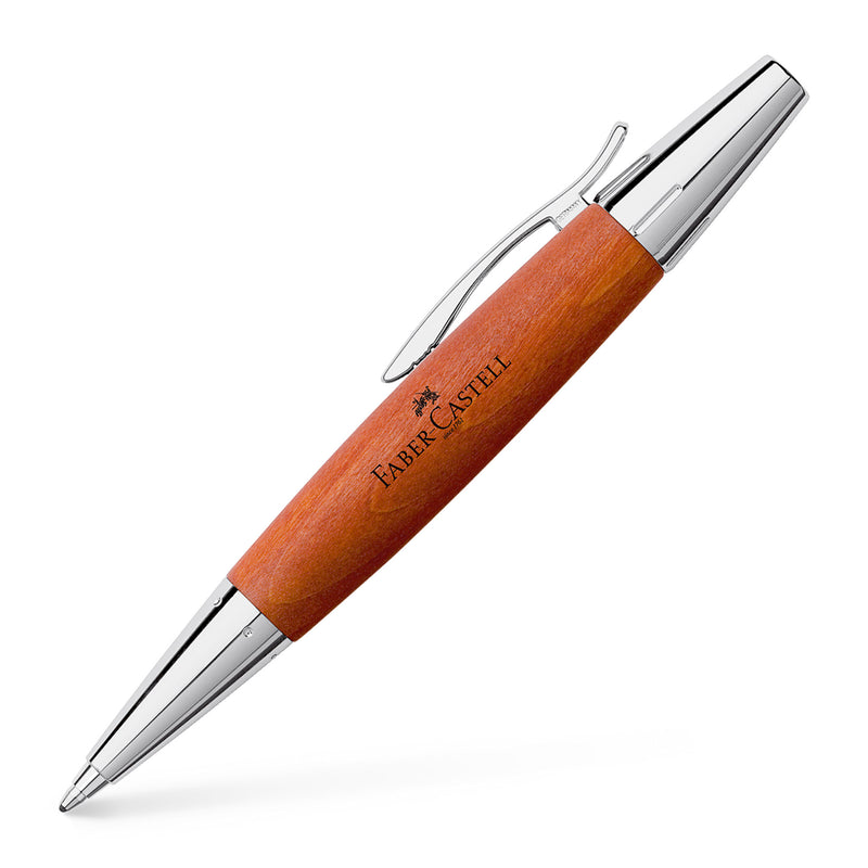 e-motion Ballpoint Pen, Wood & Polished Chrome - Brown - #148382