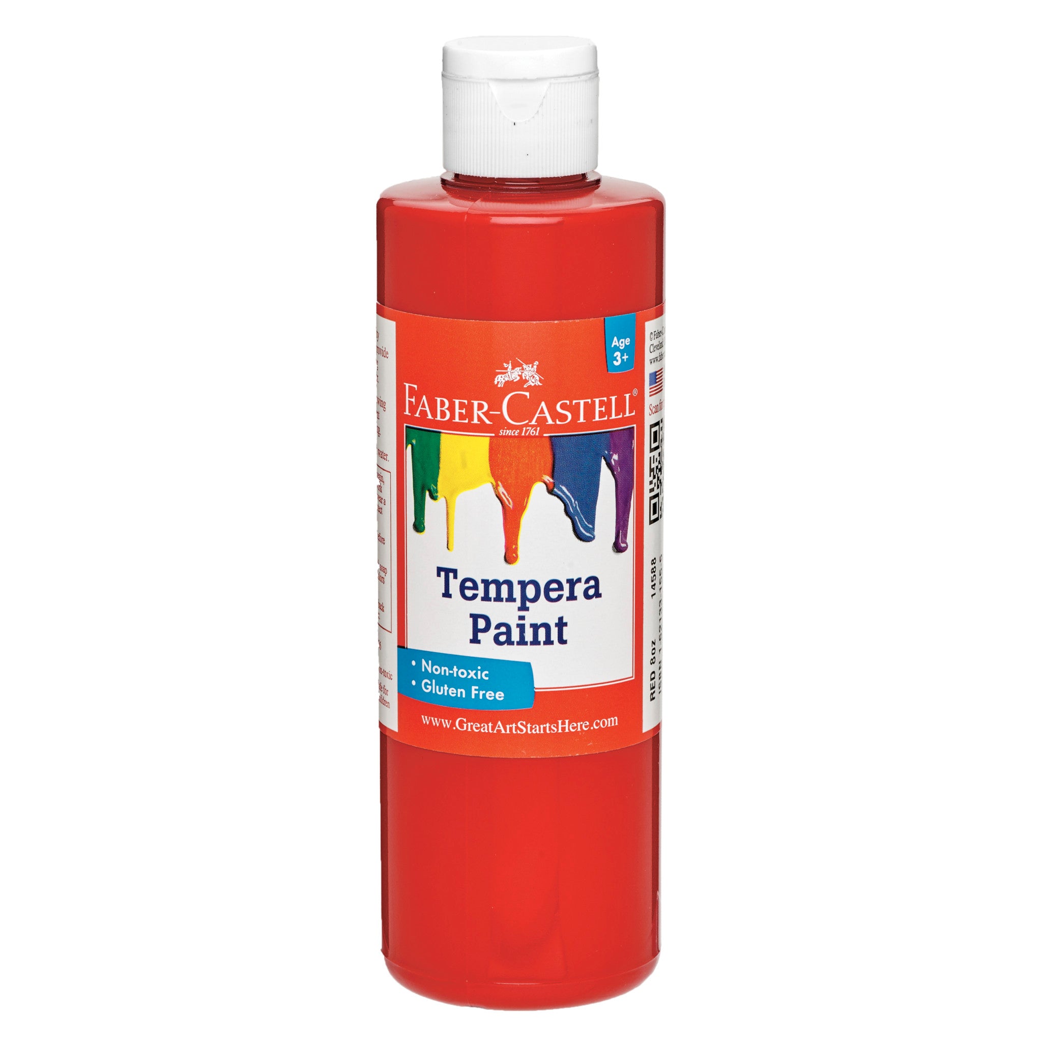 Faber-Castell Tempera Paint 8 oz Red