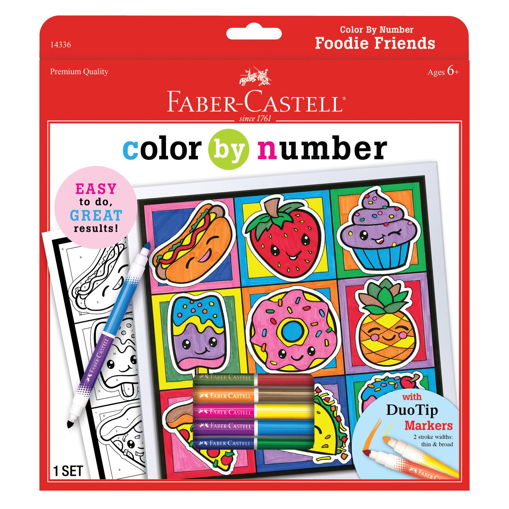 Faber Castell Color by Number Foodie Friends