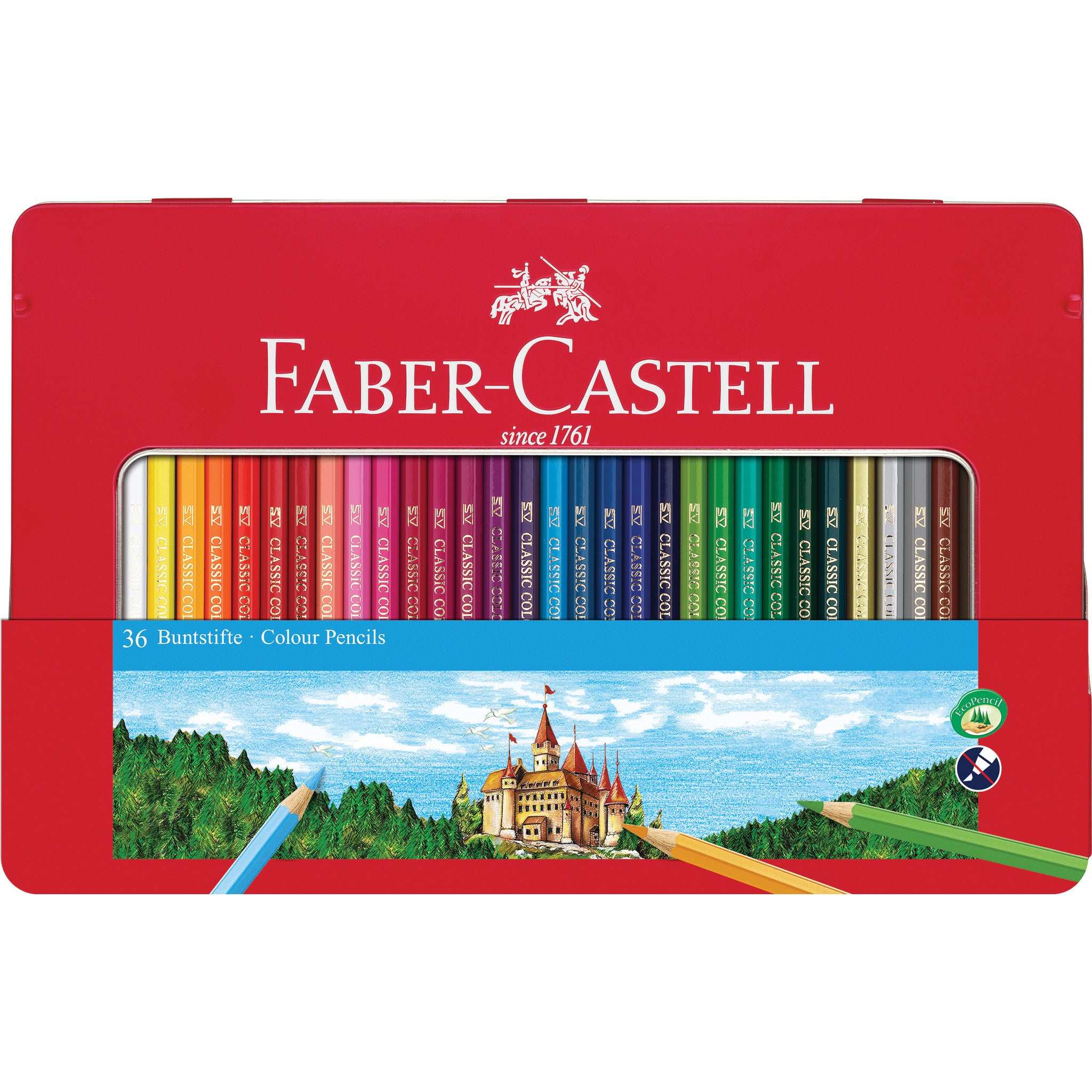 36 Colours Faber Castell Polychromos Pencils Tin Set Drawing Colouring  Coloured