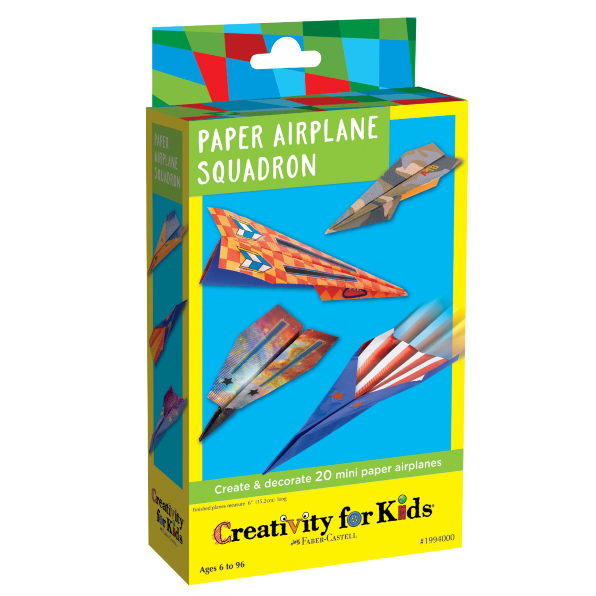 Creativity for Kids Paper Airplane Squadron - Create 20 Paper Airplanes,  Crafts for Boys and Girls, Stocking Stuffers and Gift for Boys, Kids