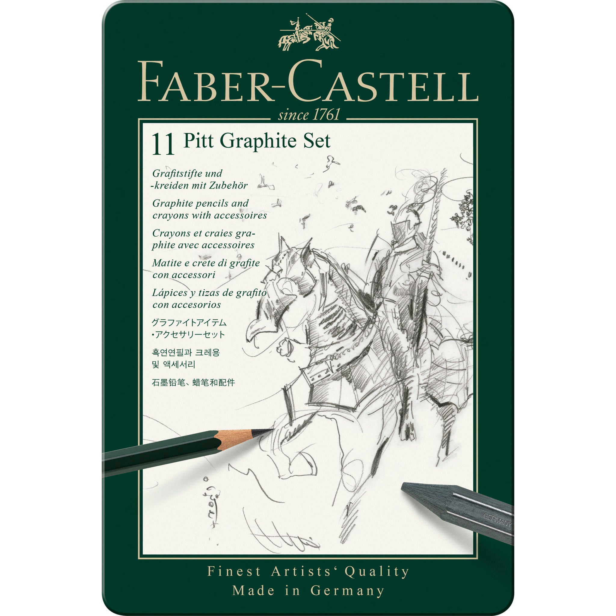 Faber-Castell 11 Piece Pitt Graphite Tin Set