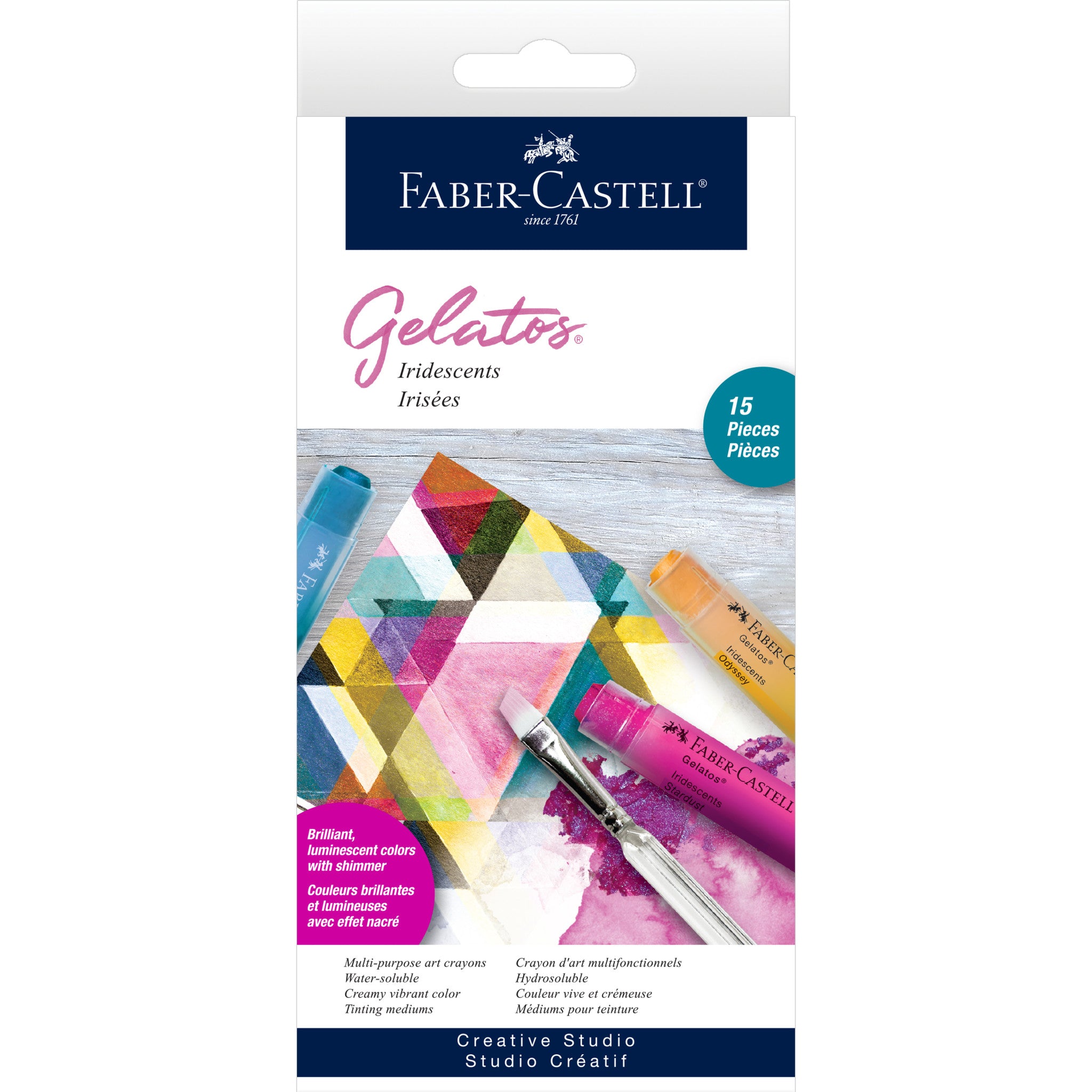 Faber-Castell Sparkle - crayons de couleur - pastel - 12 pièces