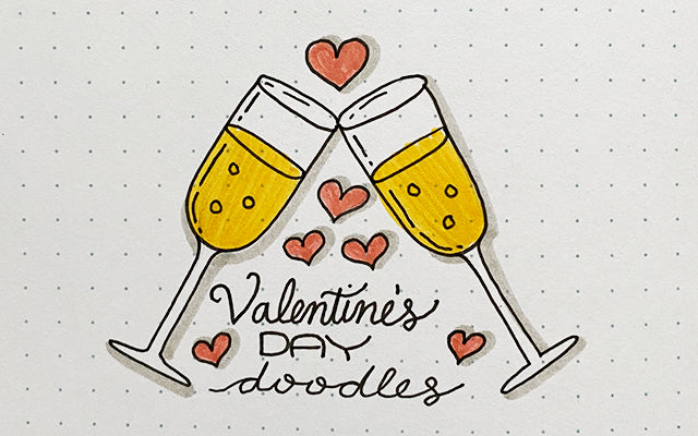 Bullet Journal Doodles: Valentine's Day