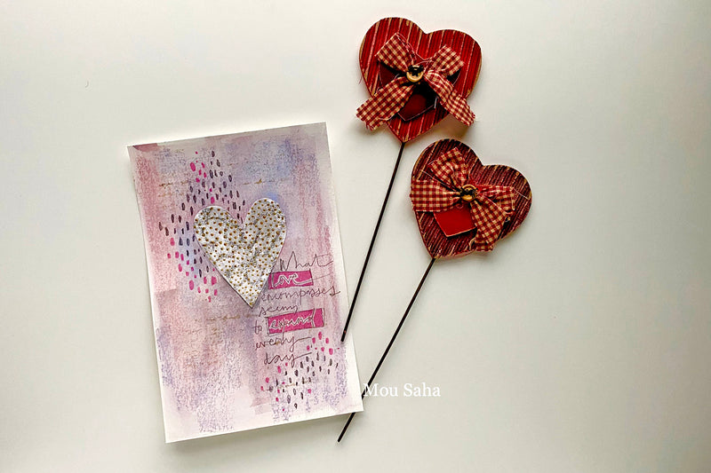 Valentine's Day Card with Mixed Media