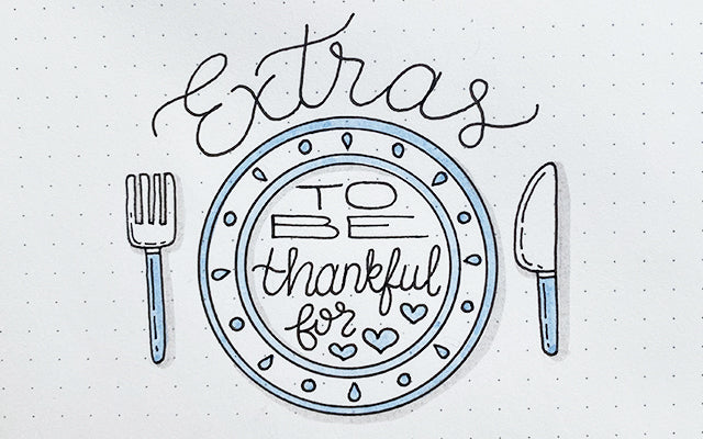 Extras to be Thankful for Bullet Journal Doodle