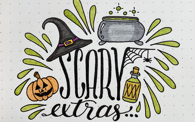 Bullet Journal Doodles: Halloween Scary Extras