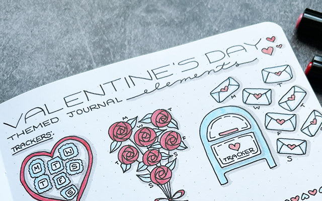 Bullet Journal Valentine's Day Tutorial