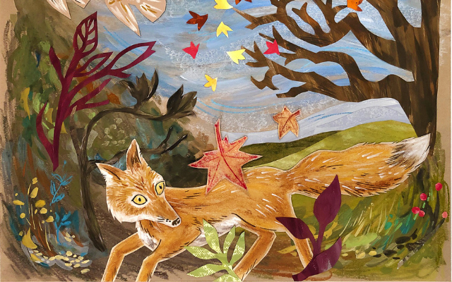 Fox in the woods Gelatos art