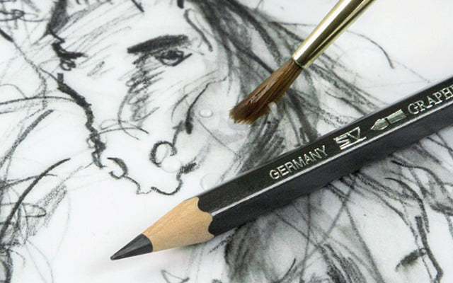 Graphite Aquarelle pencil and watercolor sketch