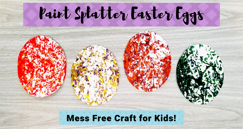 Paint Splatter Easter Eggs Craft for Kids