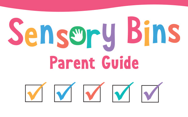 Sensory bins parent guide with checked boxes