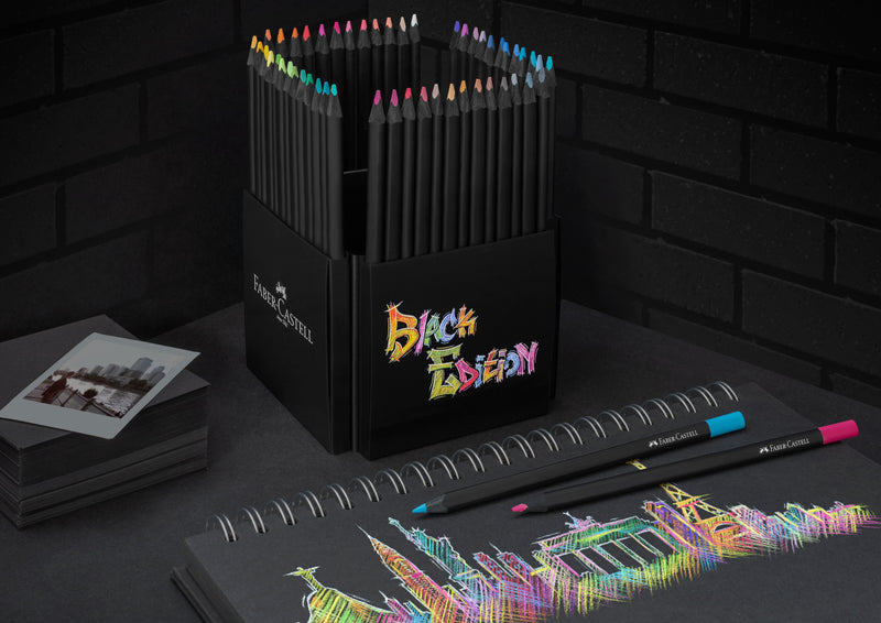 Black Edition Colored Pencils with a sketch