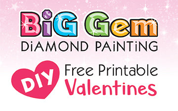 Big Gem Diamond Painting DIY Free Printable Valentines