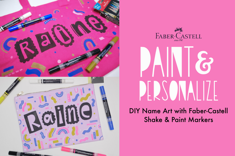 Paint and personalize diy name art with faber-castell shake and paint markers