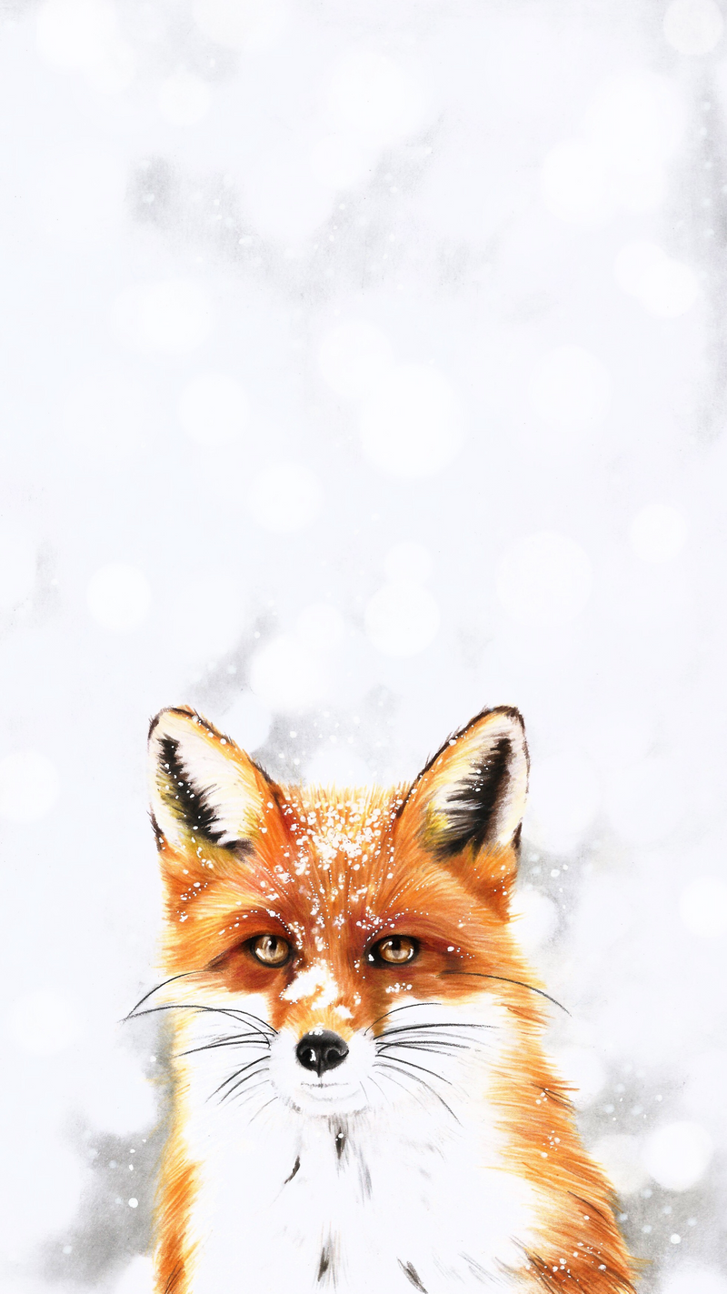 Fox painting wallpaper