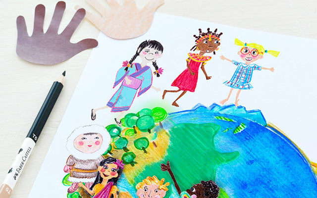 Faber-Castell World Colors Children of the World Coloring Pages