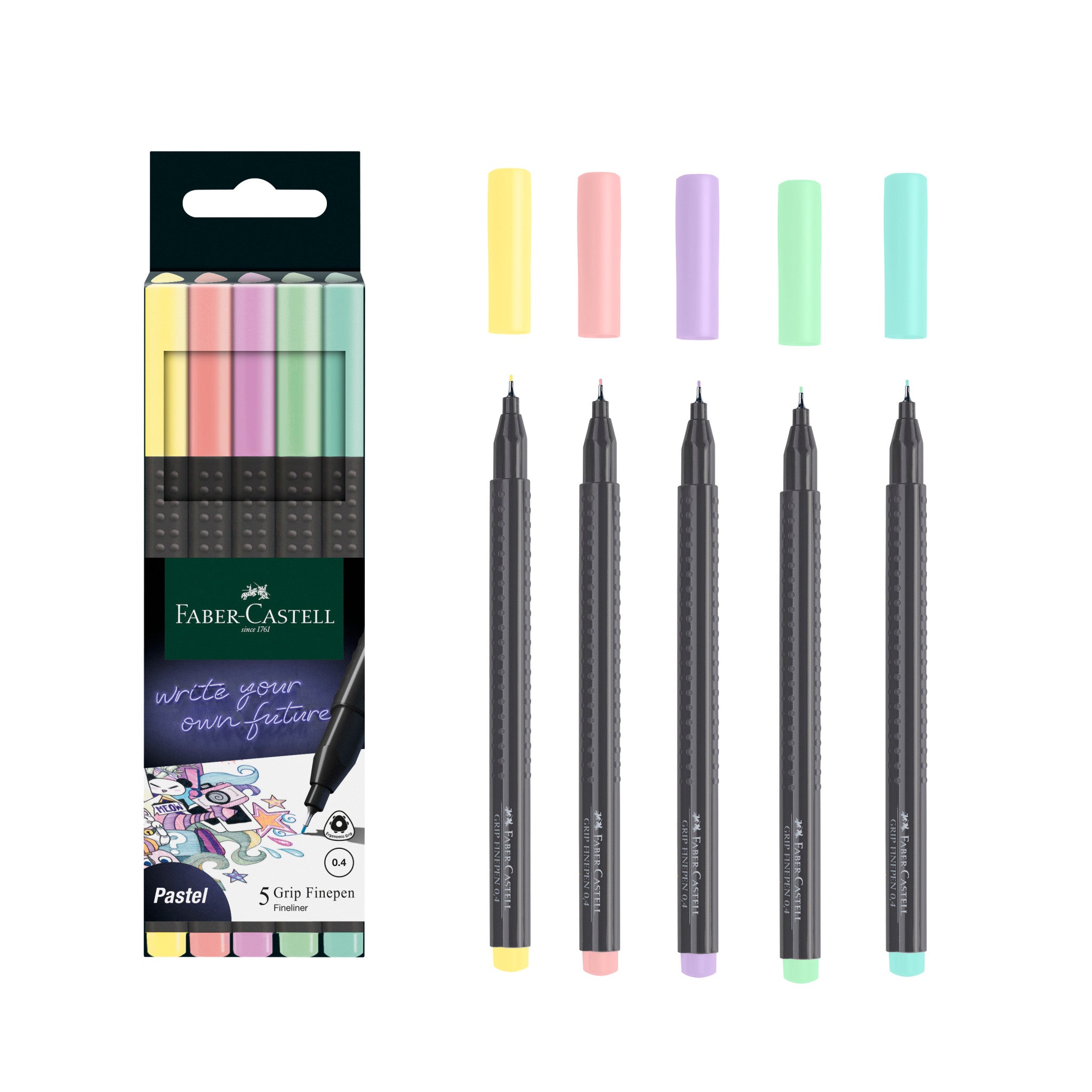 Crayon De Bois - Gris - HB - Boite De 4 - Faber Castell - Neuf/New