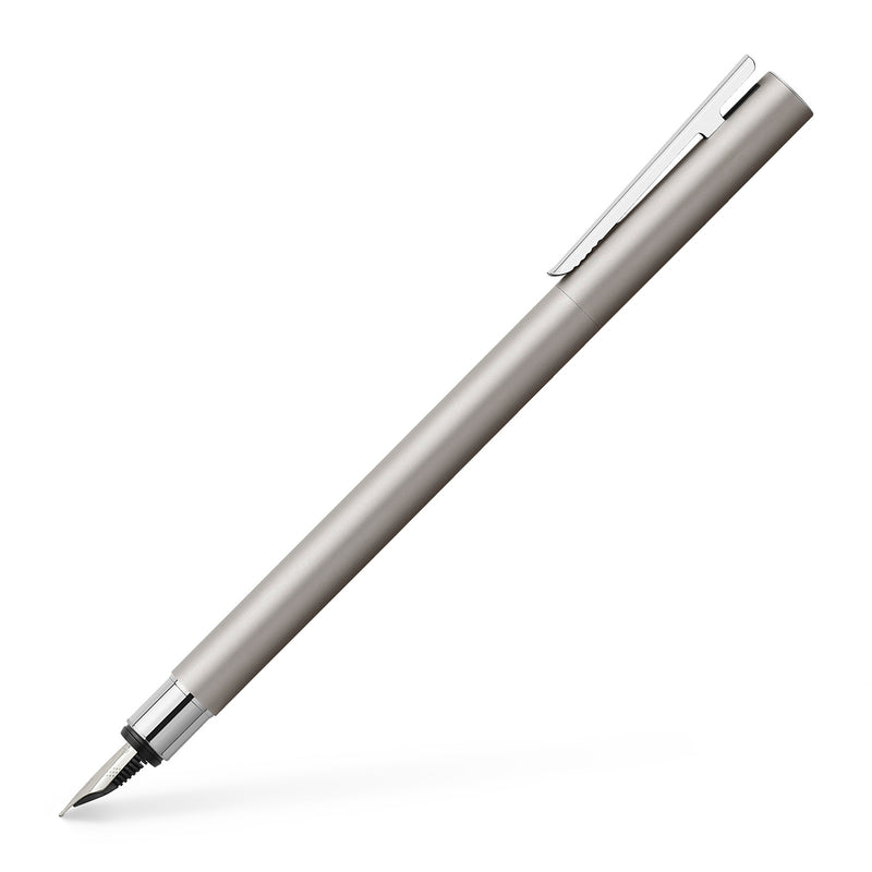 NEO Slim Fountain Pen, Matte Stainless Steel - Broad