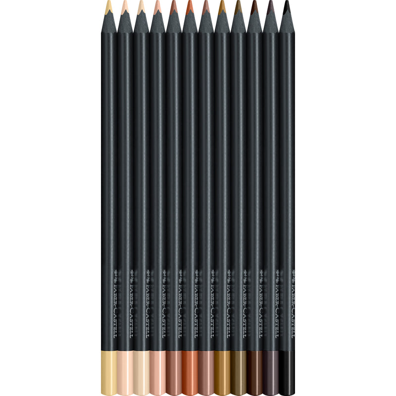  Faber-Castell Black Edition Colored Pencils - 12 Count, Black  Wood and Super Soft Core Lead, Professional Quality Colored Pencils for  Adult Coloring, Artists and Beginners : Office Products