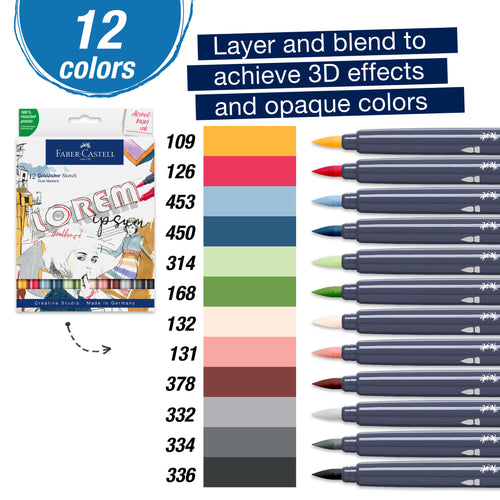 Goldfaber Sketch Markers, Box of 12 - #164712
