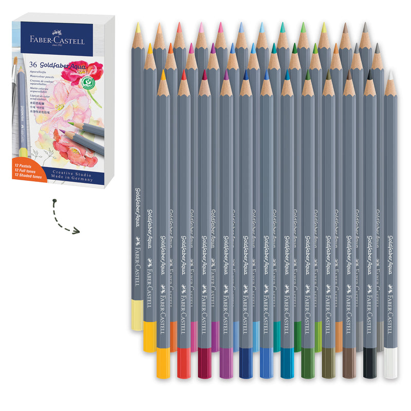 Goldfaber Aqua Watercolor Pencils, Pastels - Gift Set - #114639