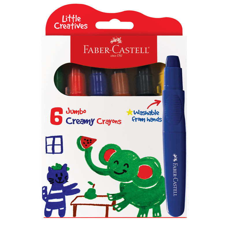 Little Creatives 6 Jumbo Creamy Crayons - #224010