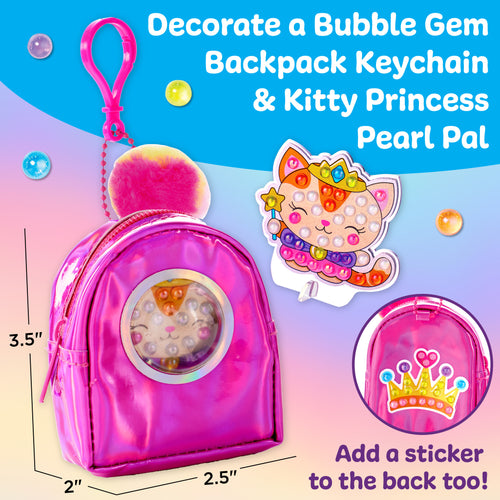 Bubble Gems™ Backpack Keychain Kitty Princess - #6472000