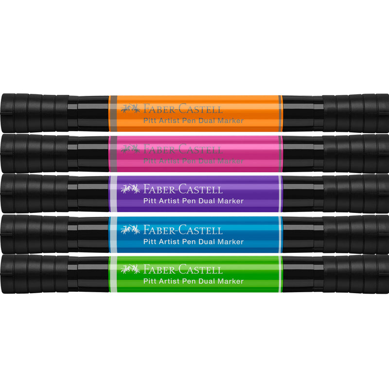Pitt Artist Pen Dual Markers, Rich Tones - Wallet of 5 - #800172