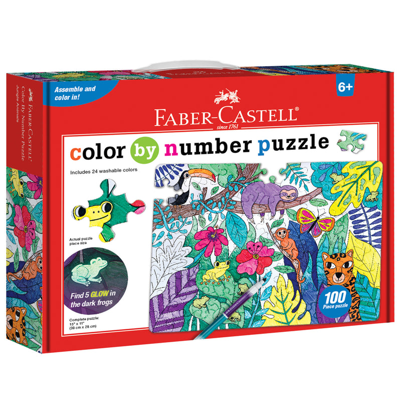 Color by Number Puzzle - Jungle Animals - #14359
