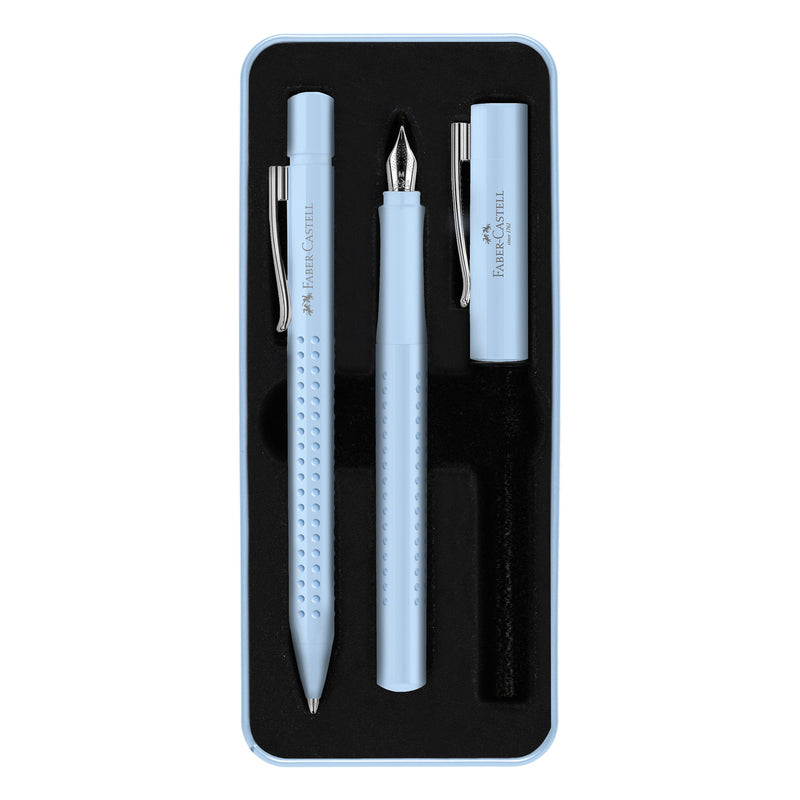 Grip 2010 Harmony Fountain & Ballpoint Pen Gift Set, Sky Blue - #201524
