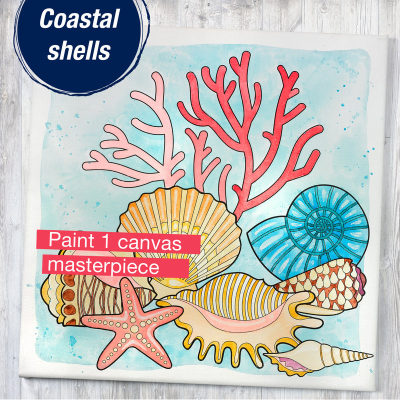 Watercolor Paint by Number Coastal - #770635