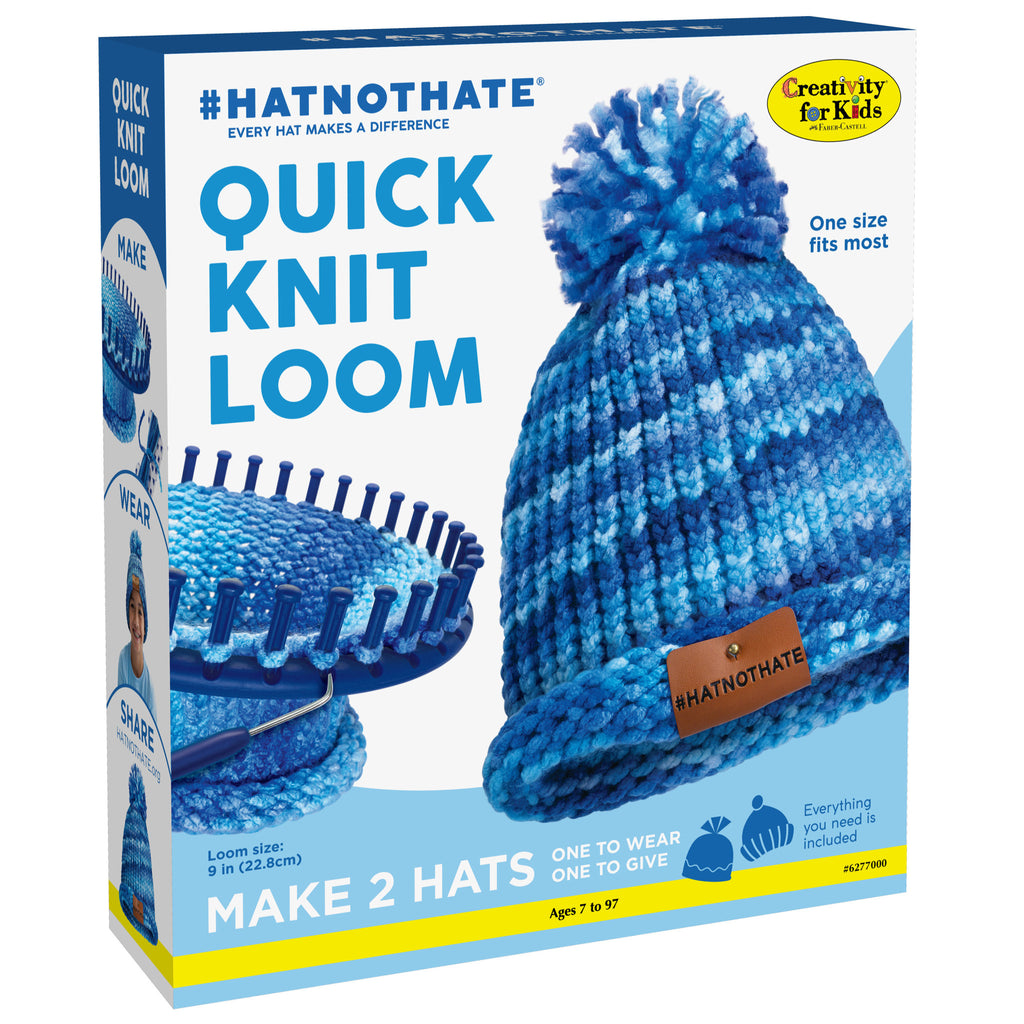 Hat Not Hate Bundle: 7/16 Universal Hat Loom (1x1 Blue +Tan) +
