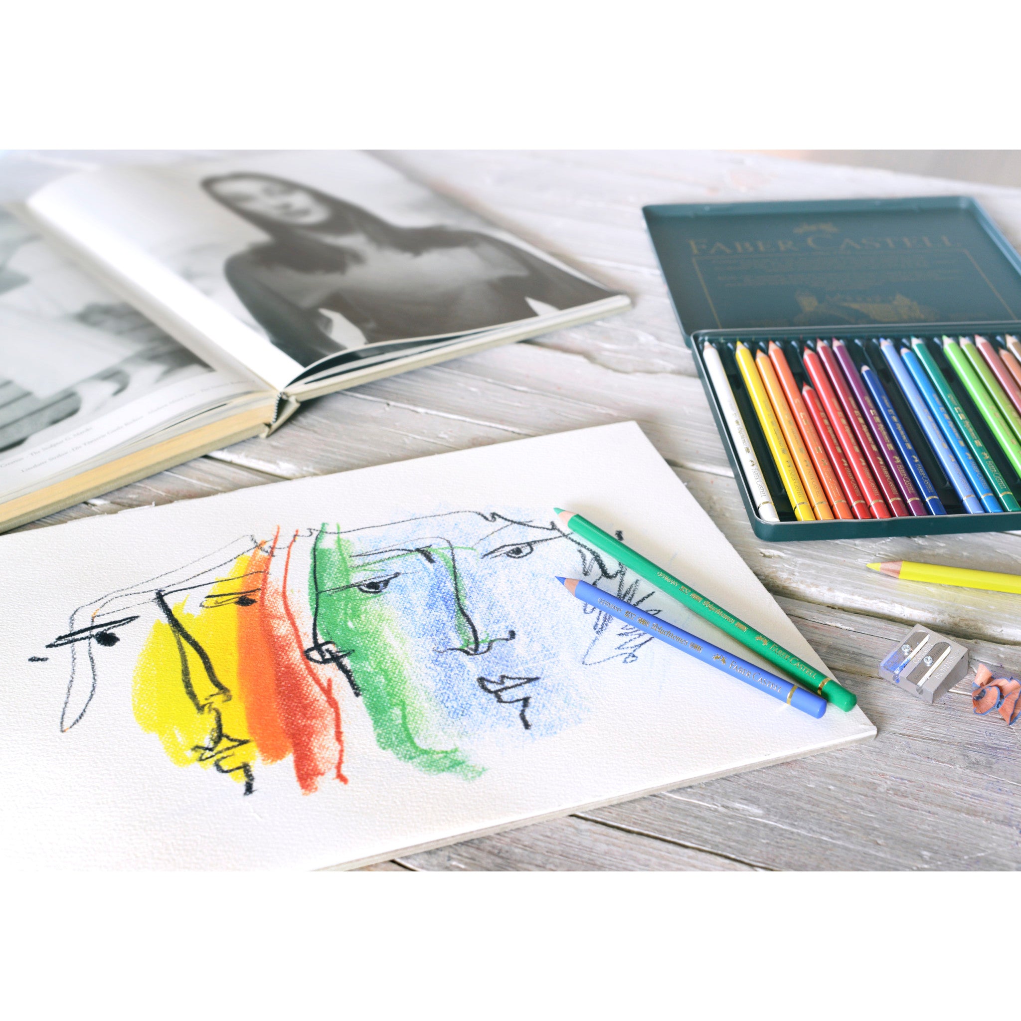 Lápis de cor EcoLápis Faber-Castell SuperSoft com 12 cores quentes