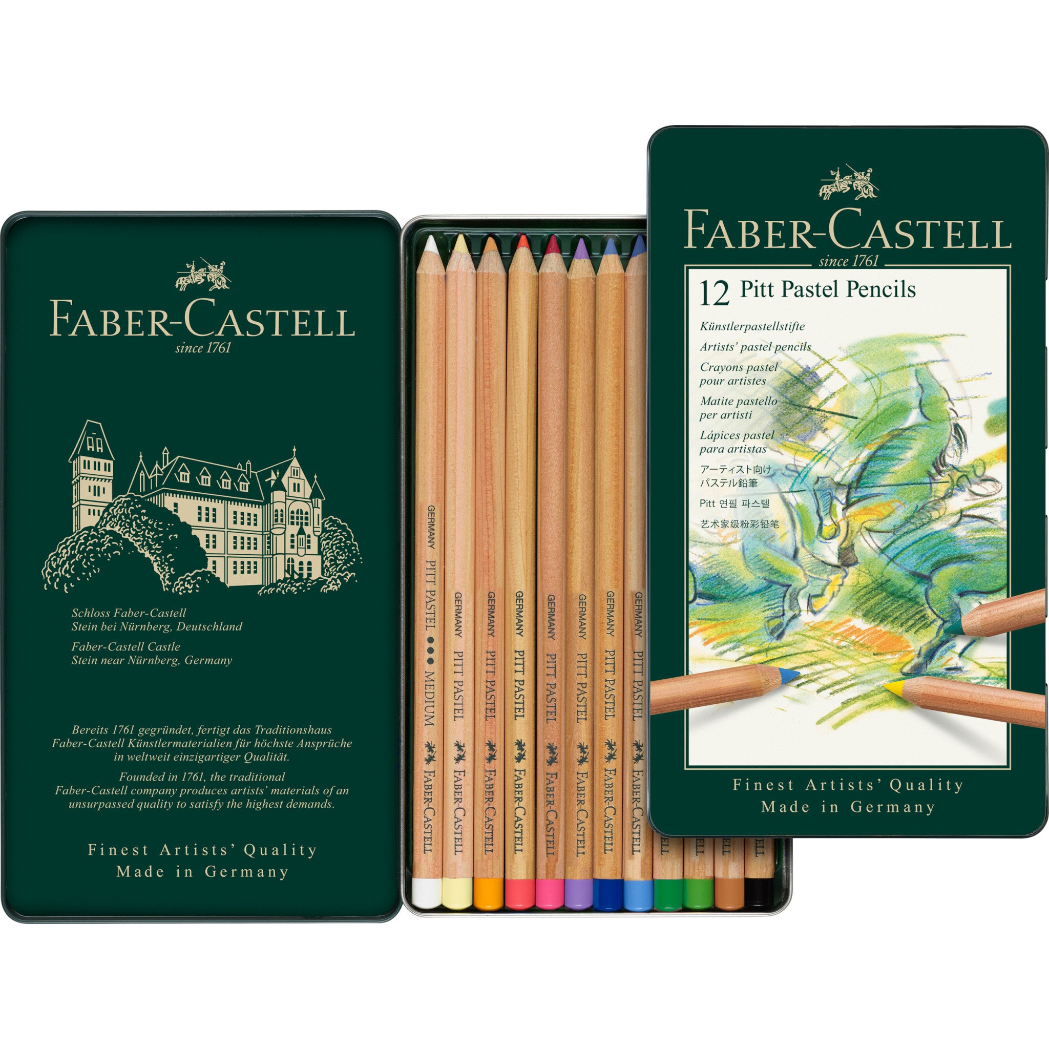 Faber-castell crayon de couleur sparkle pastel, étui de 12