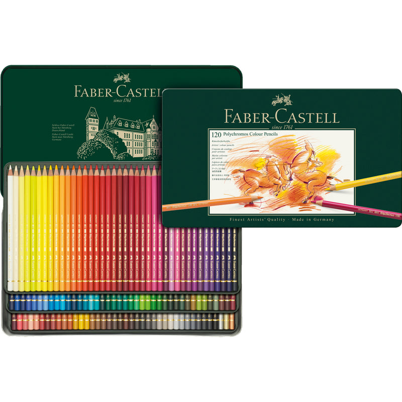 Colored Pencils for Adults: Polychromos Artists Color Pencils, Tin of 120 –  Faber-Castell USA