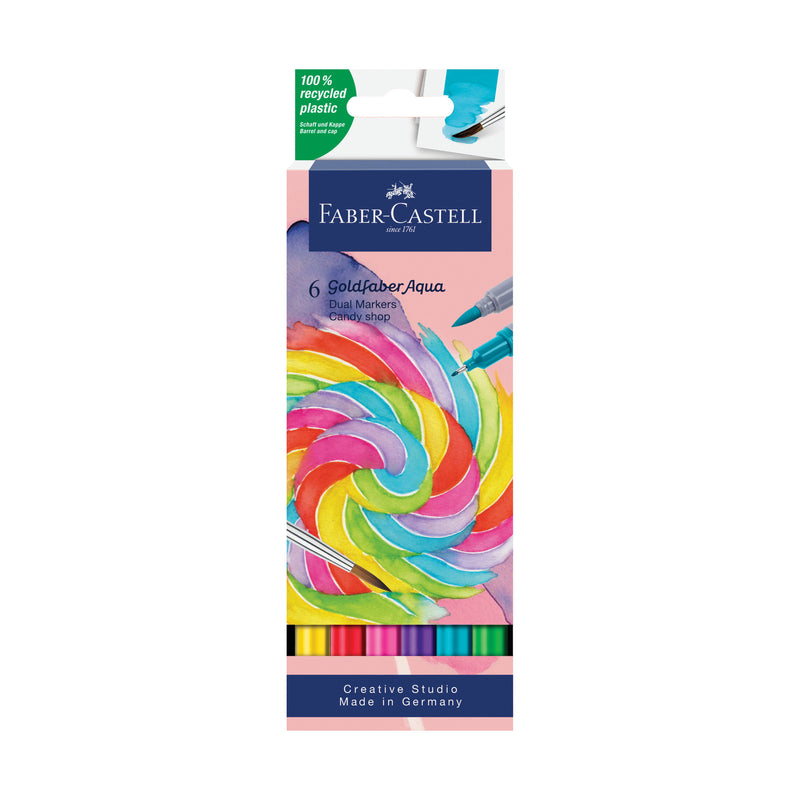 Goldfaber Aqua Dual Markers, Candy Shop - Wallet of 6 - #164528