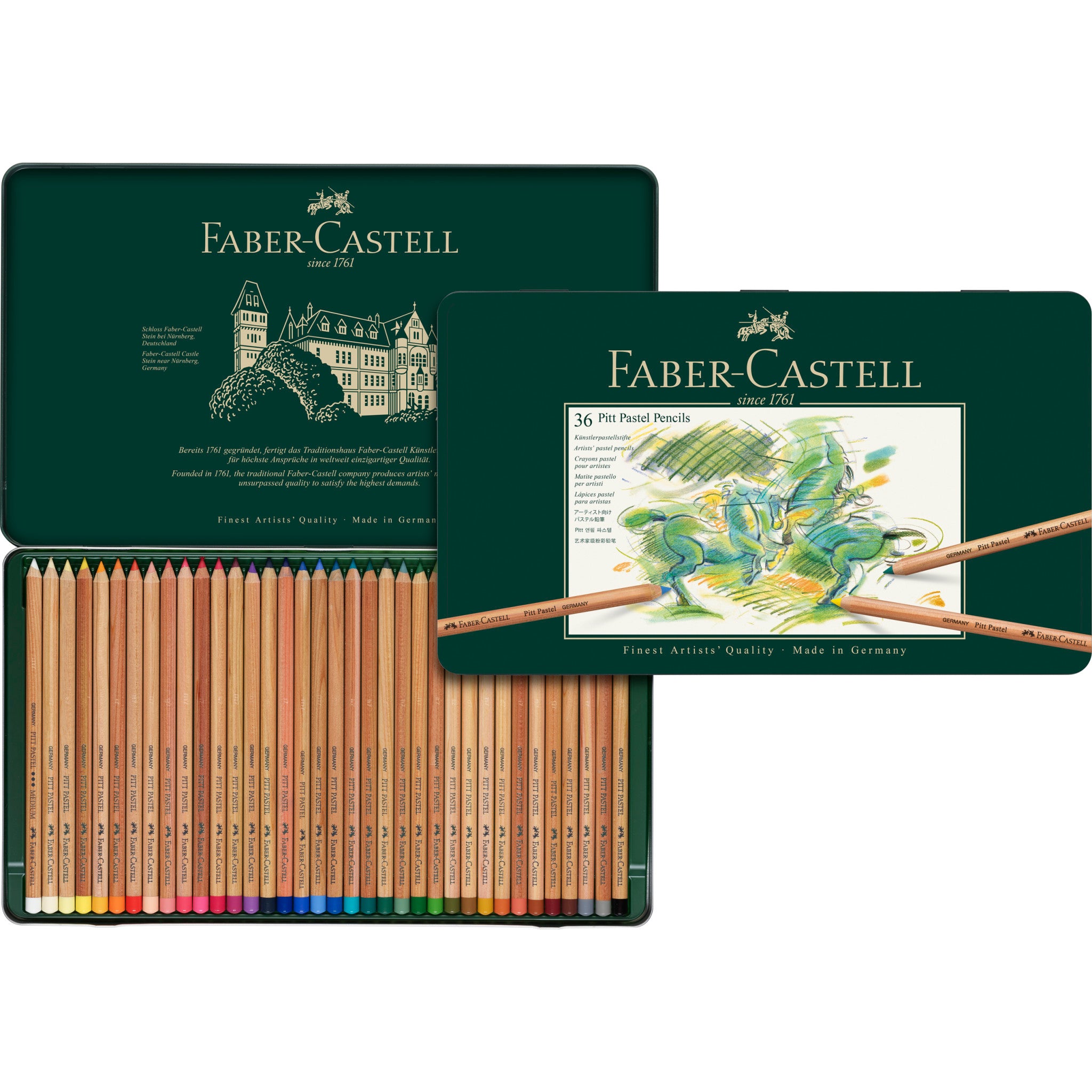 Faber-Castell Pitt Pastel Pencil: Tin of 36