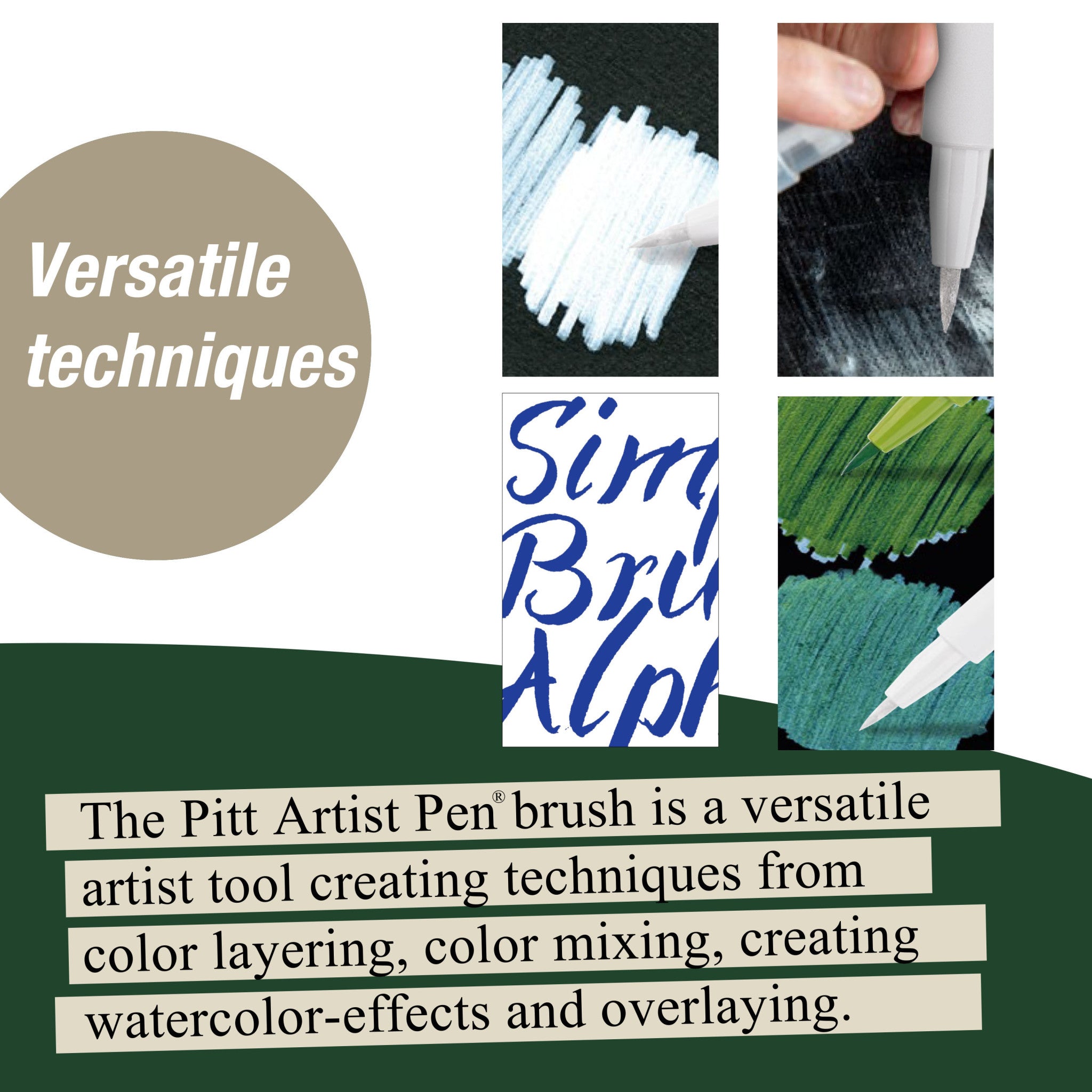Faber-Castell White Lettering Pitt Artist Pens Set of 4 - 20445749