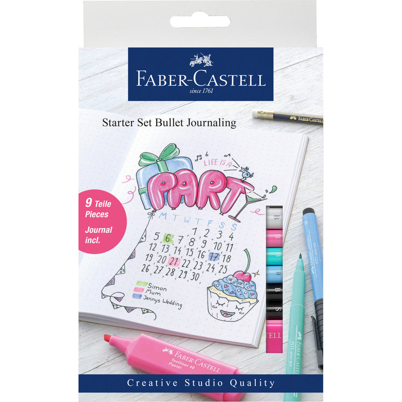 Faber-Castell Black PITT Artist Fineliner Pens - 4 Piece Set